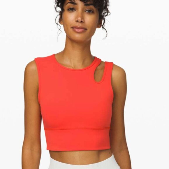 Lululemon Mastered Motion Cropped Tank Thermal Red Size 6 - Picture 1 of 5